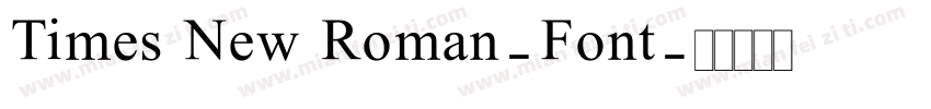 Times New Roman-Font字体转换